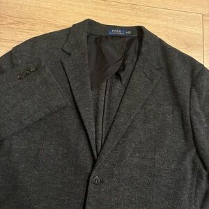 Polo Ralph Lauren Unstructured Two Button Herringbone Wool Blazer Size XXL/50
